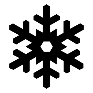 Snow Flake Decal (Black)